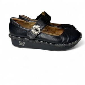 Alegria Paloma black embossed rose Mary Jane clogs Whimsy Goth